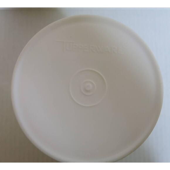 VINTAGE TUPPERWARE Snowflake Canister Press Sunburst Lid White Silver 811-13 - Picture 5 of 6
